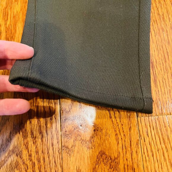 GAP Womens Pants Size 4 Army Green Faux Brown Suede Patch Riding Equestrian - Picture 14 of 16